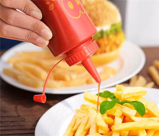 10oz Clear Squeeze Mel Molho de Soja Salada Garrafa de Plástico para Ketchup